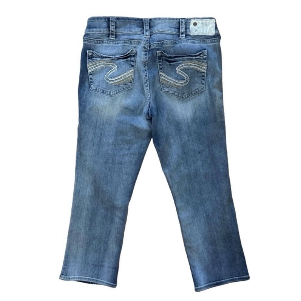 SILVER JEANS 🖤 Suki Mid Capri Jeans ✨ Size 31 Mid Rise Straight Leg - Picture 3 of 12